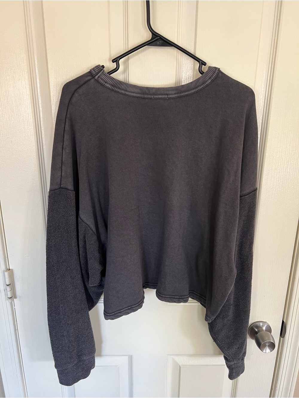 OFFLINE By Aerie Washed Charcoal Oversized Crewneck Sweatshirt XL - Picture 7 of 8
